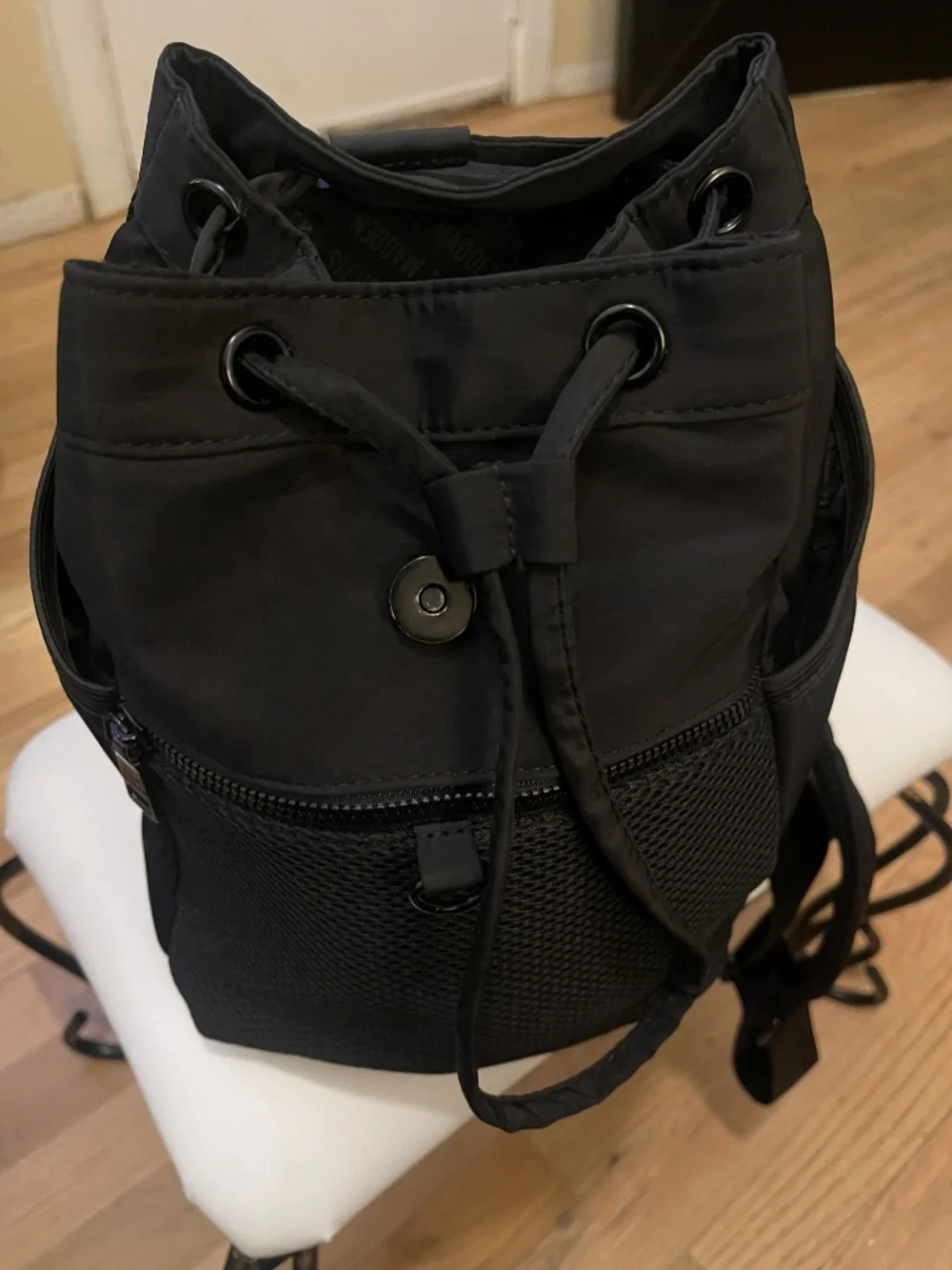 Steve Madden Black Nylon Mini Backpack Sling Bag 10x11
